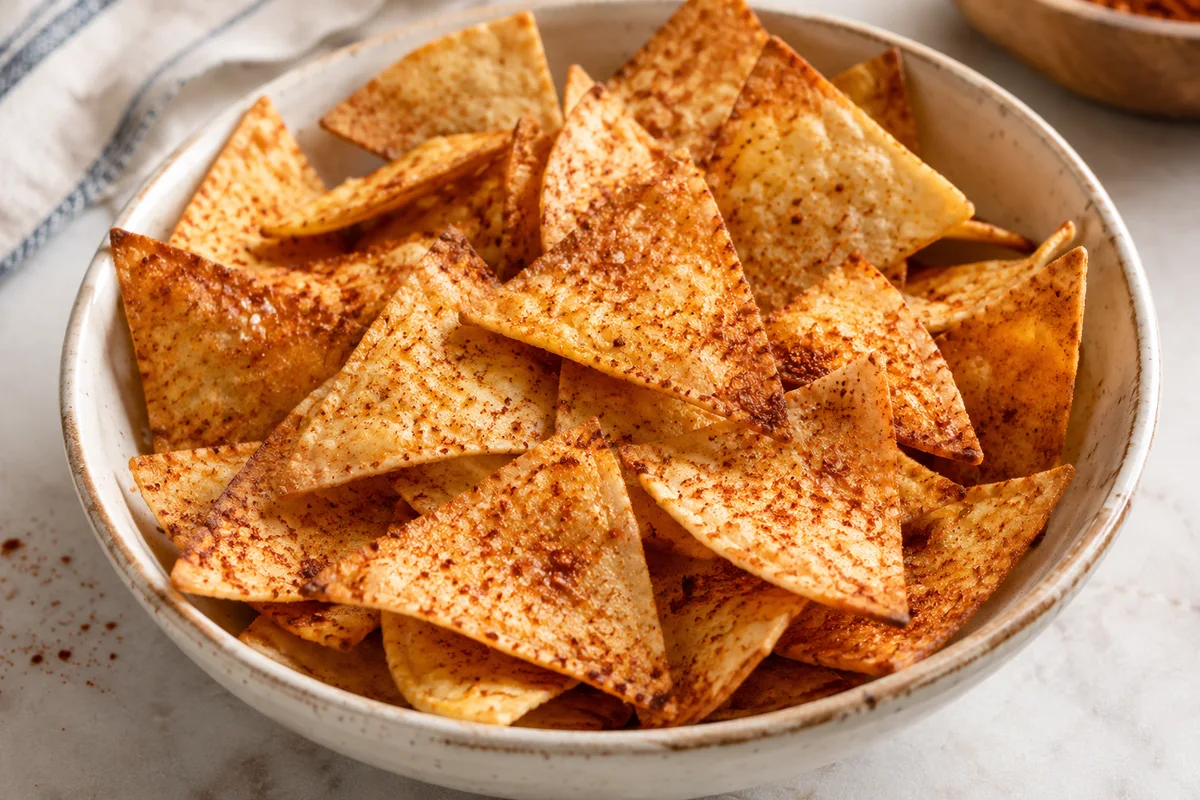 Baked tortilla chips