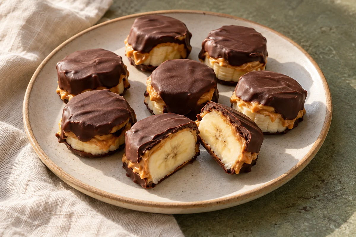 Frozen banana bites