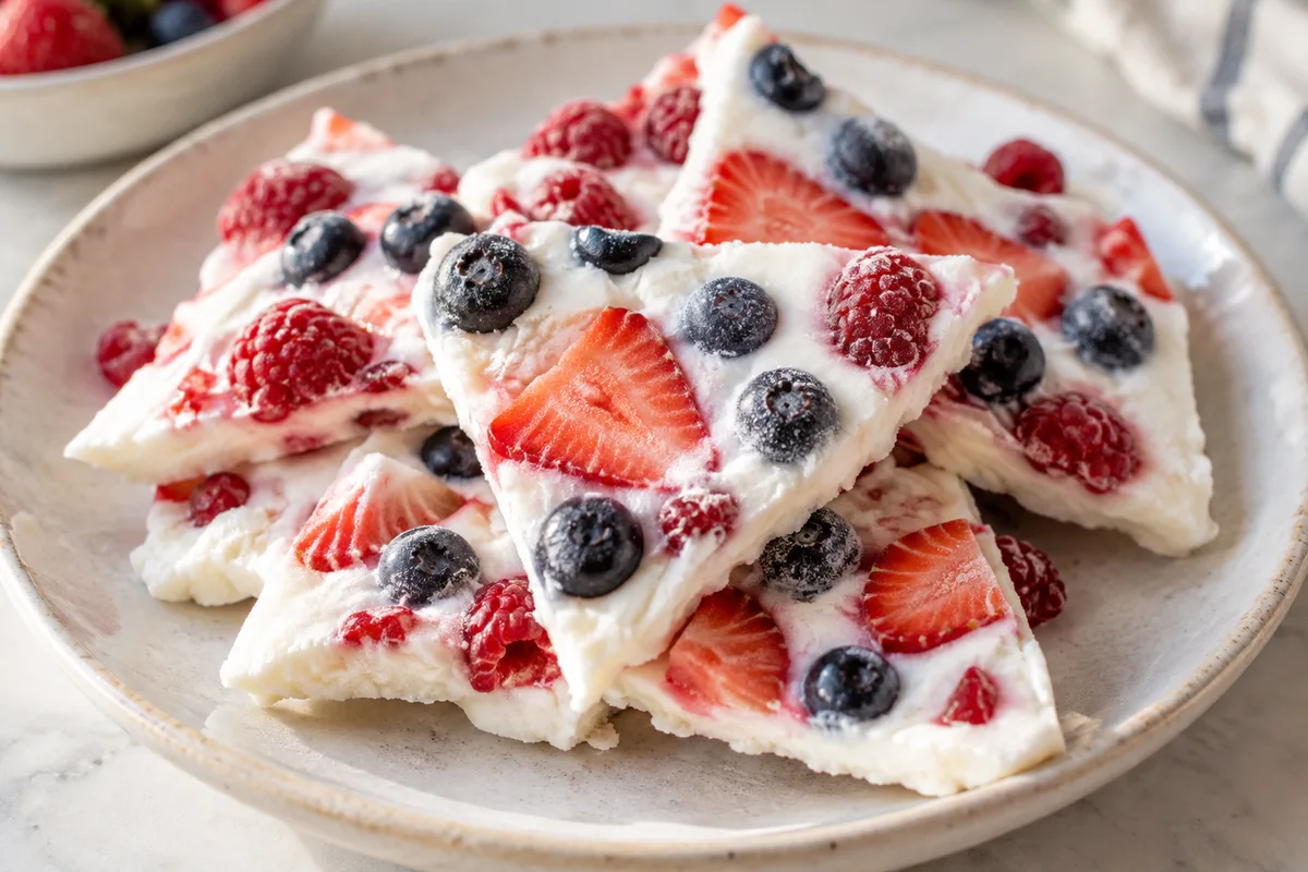 Berry freezer bark