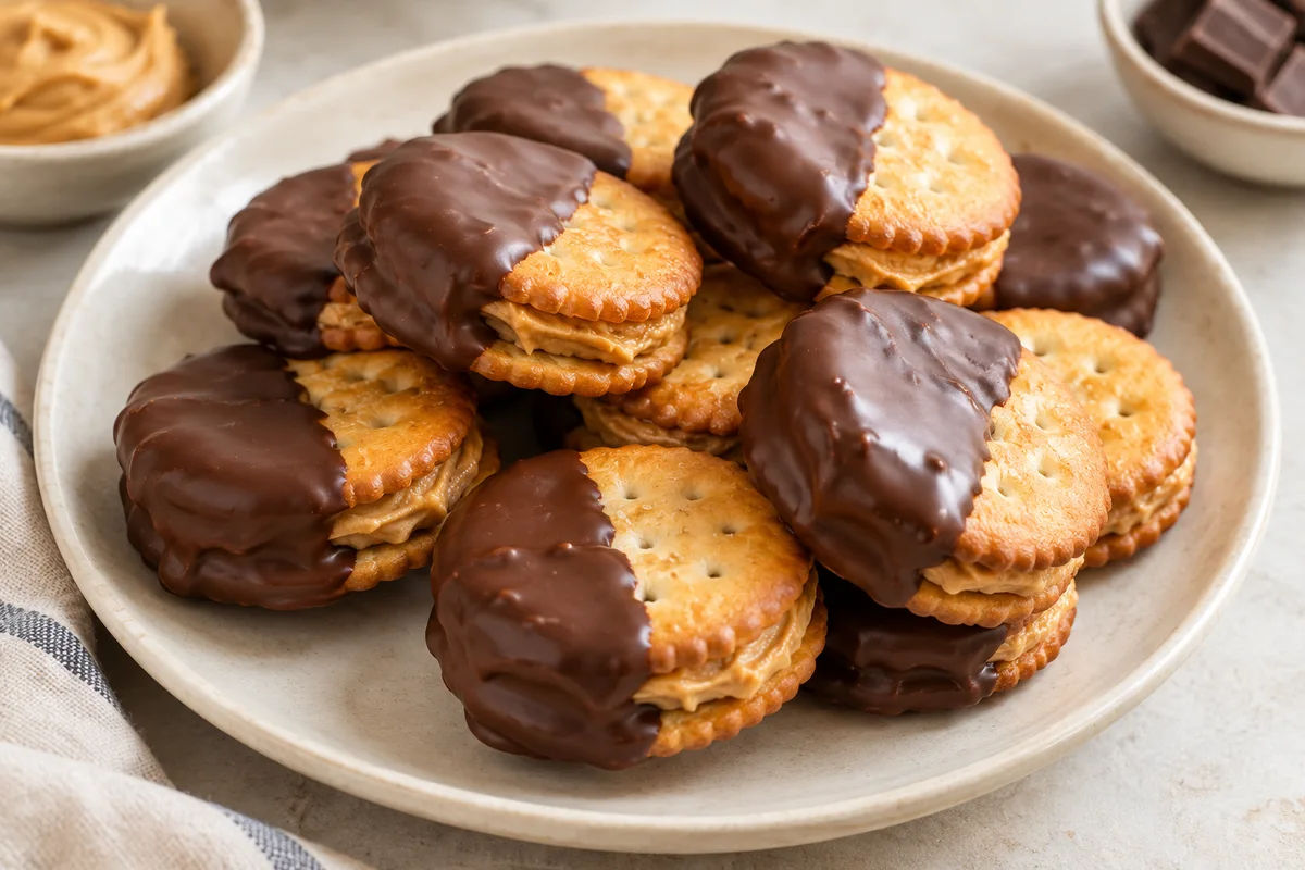 Chocolate sandwich crackers