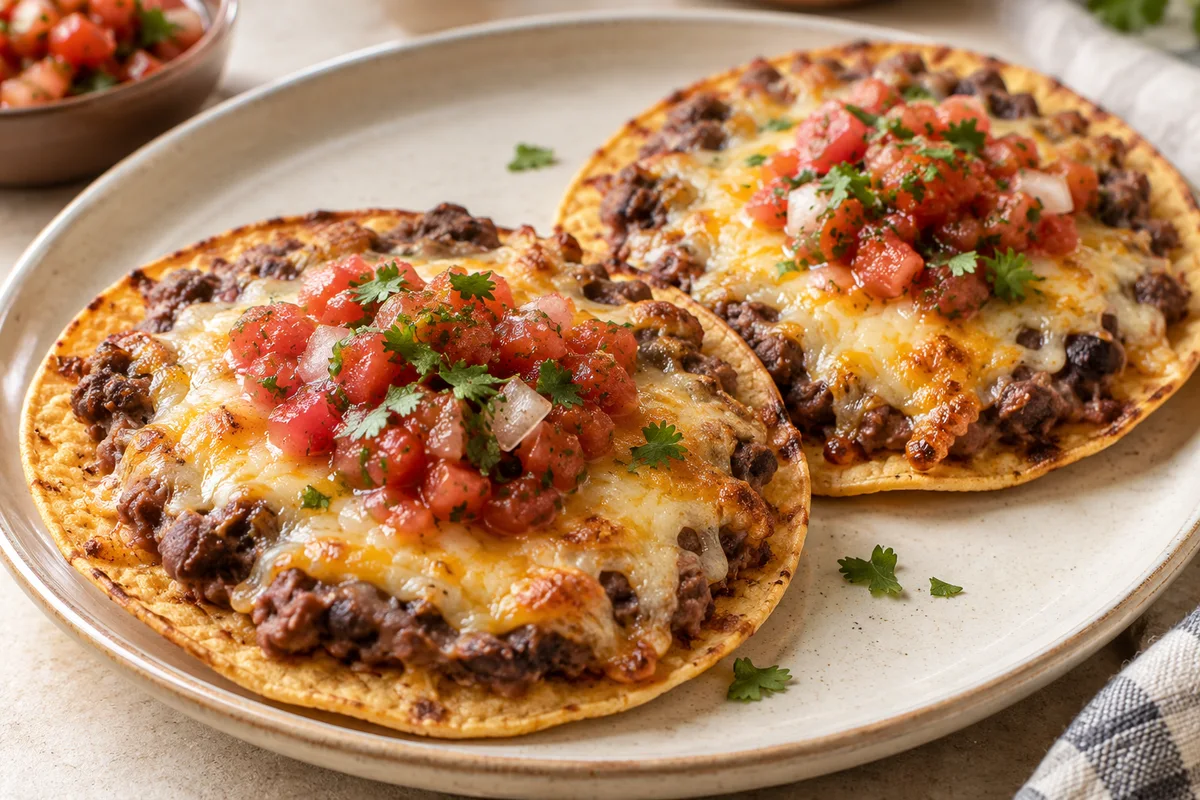 Crispy bean tostadas