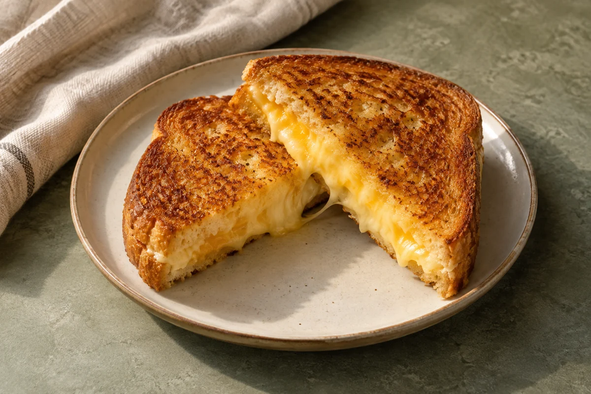 Garlic bread grilled cheese