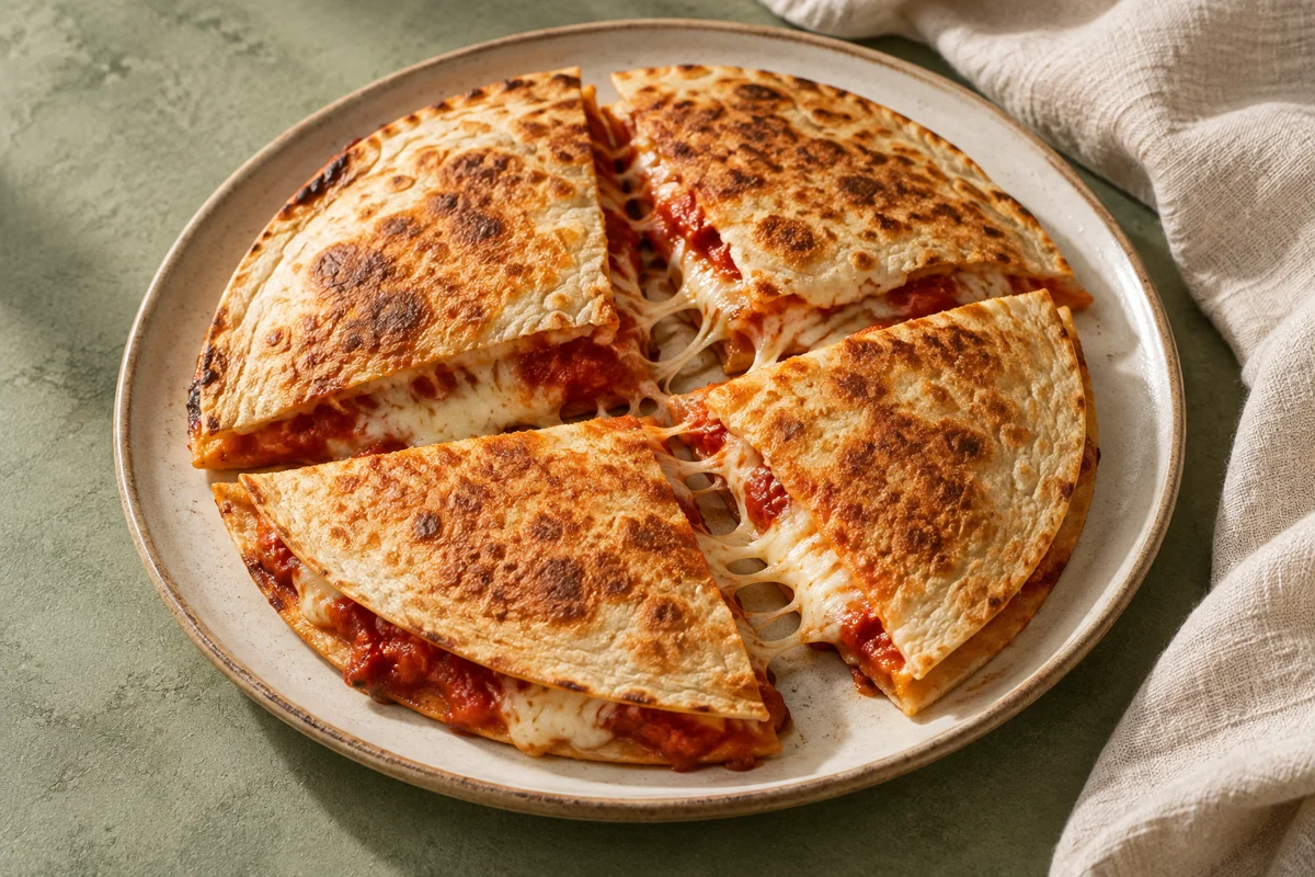 Pizza tortilla melt