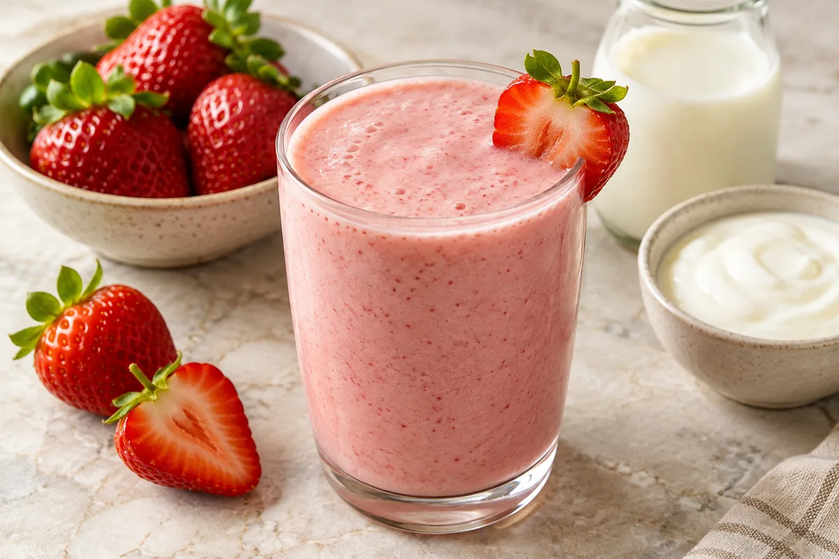Strawberry yogurt smoothie